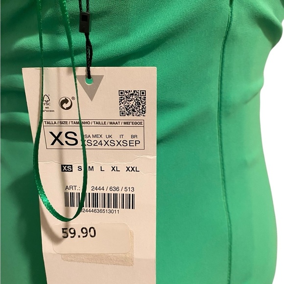 Zara Vibrant Green Midi Dress - Picture 3 of 8